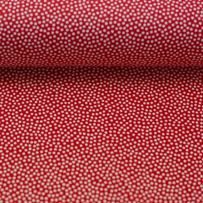 Baumwolle "Dotty" rot weiß